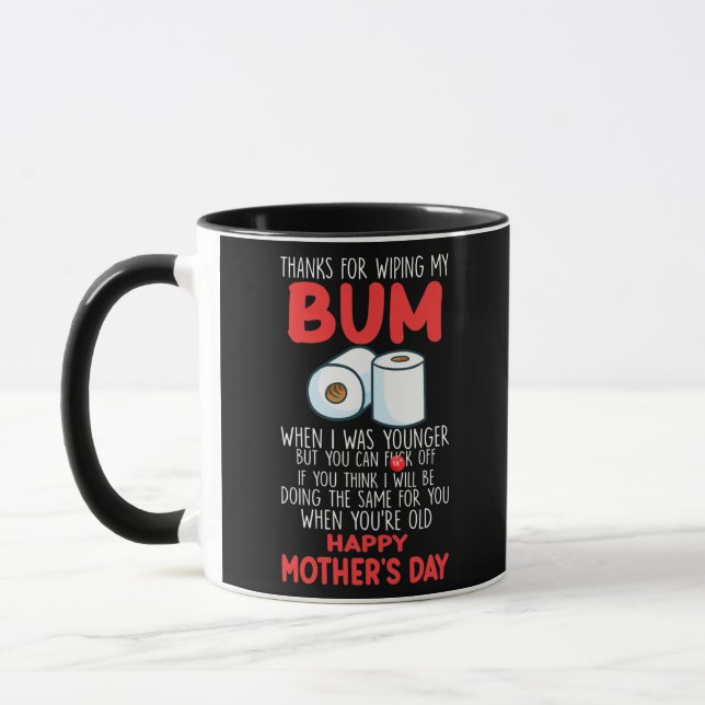 Mug Merci Pour Aspirer Bum Quand J'Étais Plus Jeune Dr (Gauche)