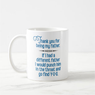 Mug "Merci pour être mon père" drôle