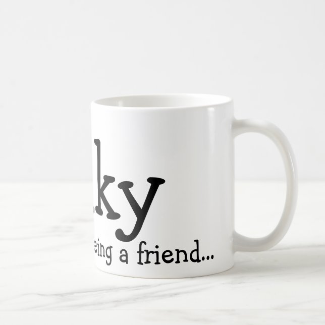 Mug Merci pour être un ami…, Wilky (Droite)