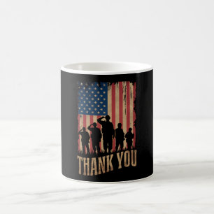 Mug Merci pour la fête des vétérans Drapeau américain 