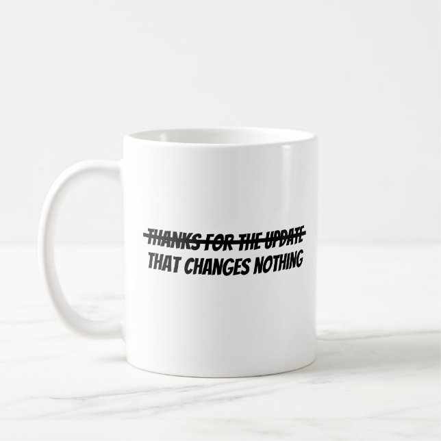 Mug Merci pour la mise à jour  (Gauche)