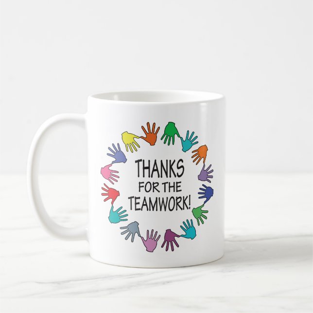 Mug Merci pour l'appréciation de l'application Teamwor (Gauche)