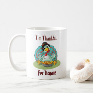 Mug Merci pour les Vegans Thanksgiving Holiday Turquie