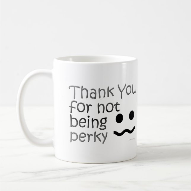 Mug Merci pour ne pas être gai (Gauche)