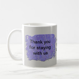 Mug Merci pour rester avec nous Abstrait violet gris