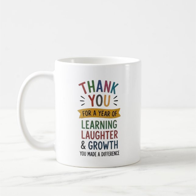 Mug Merci pour une année d'apprentissage  (Gauche)