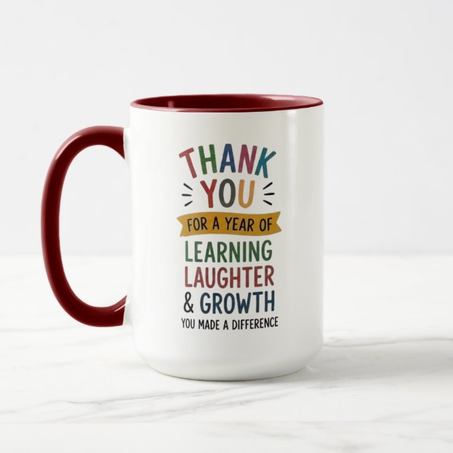 Mug Merci pour une année d'apprentissage  (Gauche)