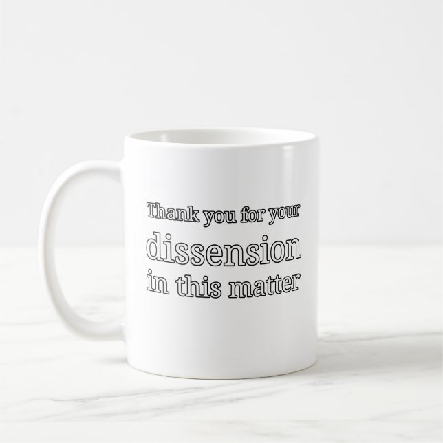Mug Merci pour votre dissension (Gauche)