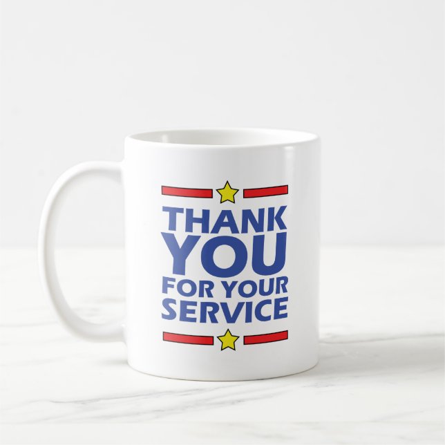 Mug Merci pour votre service (Gauche)
