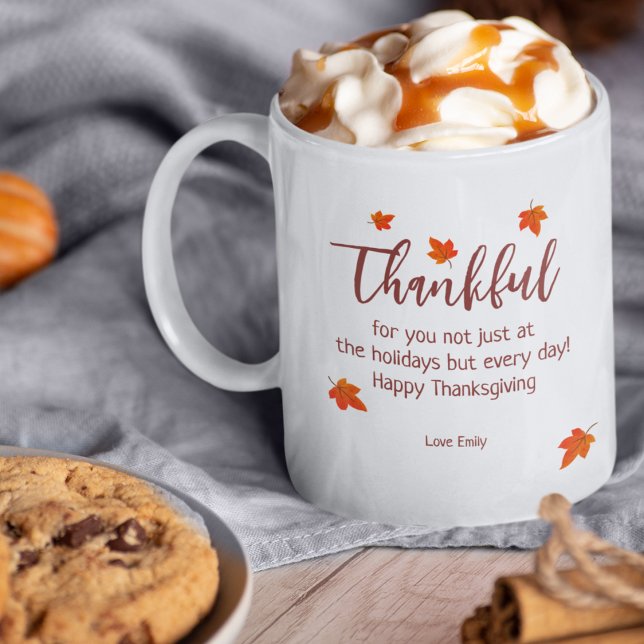 Mug Merci Pour Votre Thanksgiving Personnalisé (Créateur téléchargé)