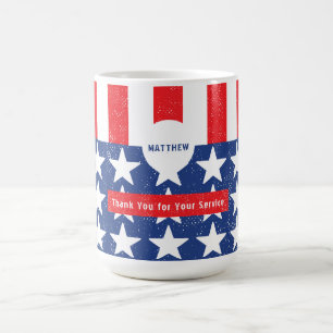 Mug Merci pour votre vétéran de service Drapeau café M