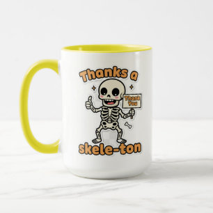 Mug Merci un Skele-ton Drôle Skeleton Halloween