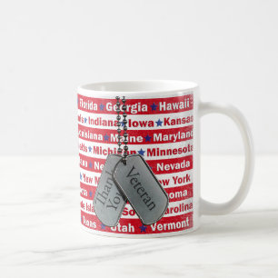 Mug Merci vétéran au drapeau