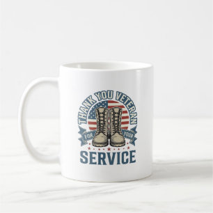Mug Merci Vétéran Patriotique Bottes Service Chemise_1