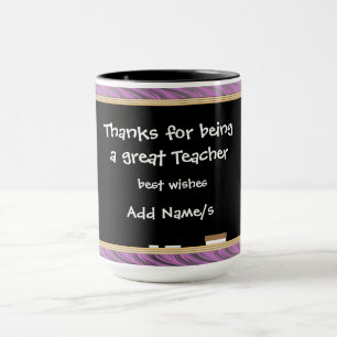 Mug Mercis personnalisés au professeur