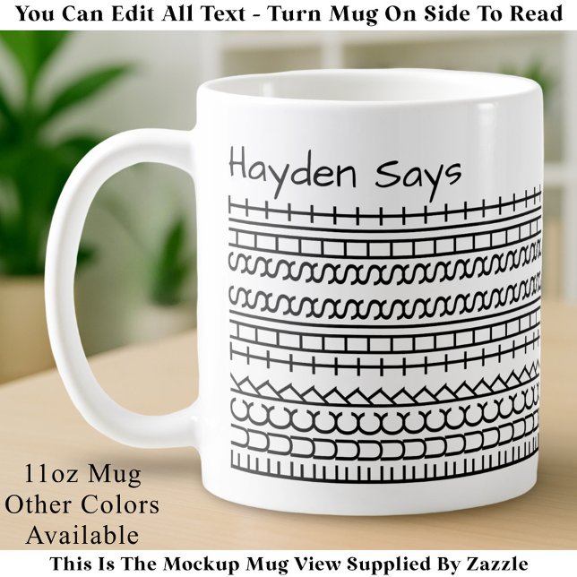 Mug Merde Cachée Message 144BW Drôle de Bureau (Créateur téléchargé)