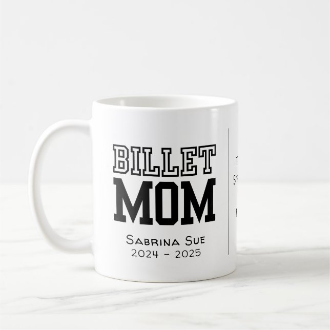 Mug Mère De Billet Personnalisée Avec Citation Sentime (Gauche)