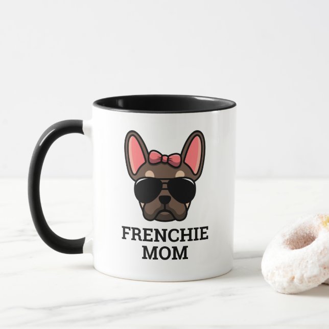 Mug Mère de bouledogue français brun tan femelle Frenc (Avec donut)