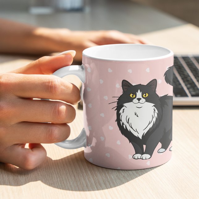 Mug Mère de chat en smoking doux personnalisée (Créateur téléchargé)
