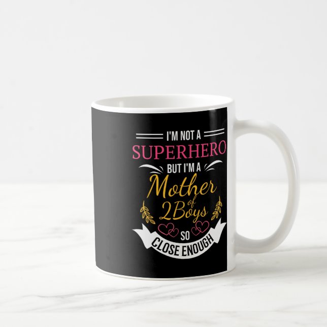 Mug Mère De Deux Garçons Drôle Tee Pour Maman Avec 2 F (Droite)