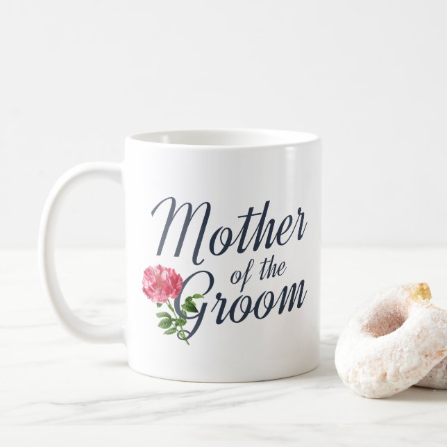Mug Mère de la calligraphie Mariage Groom | Musique (Avec donut)