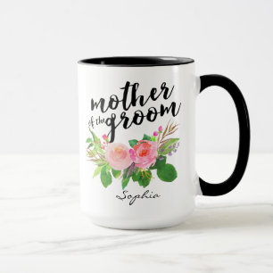 Mug Mère de la chambre d'aquarelle Floral Personnalisé