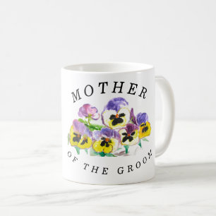 Mug Mère de la chambre Pansies Floral Vintage Mariage