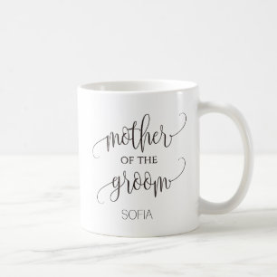 Mug Mère de la Groom Calligraphie Mariage Cadeau