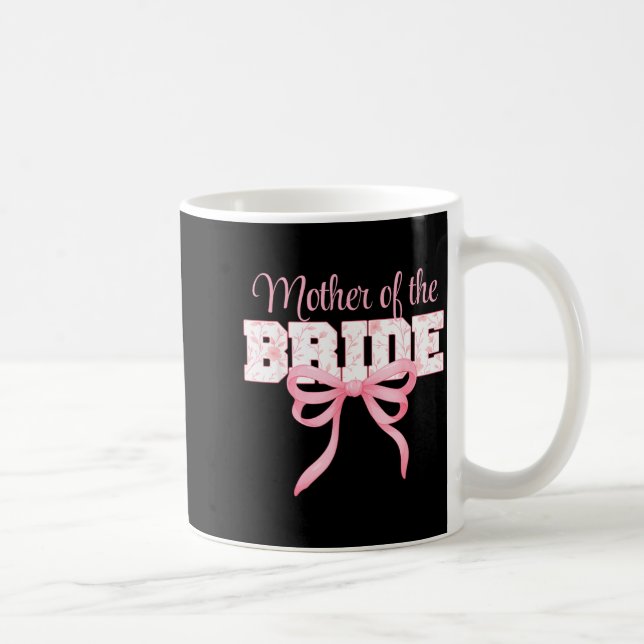Mug Mère de la mariée Coquette mignonne Bow Floral (Droite)