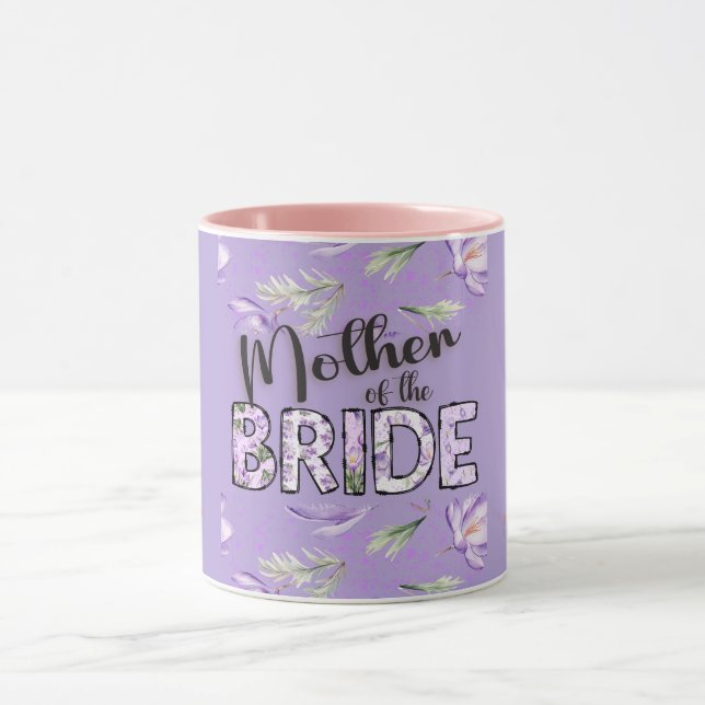 Mug Mère de la mariée Crocus lavande Personnalisé (Centre)