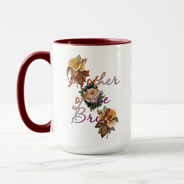 Mug Mère De La Mariée Floral (Gauche)