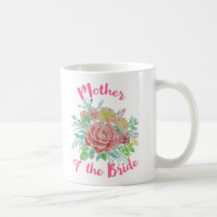 Mug Mère de la mariée Vintage Floral Aquarelle Cadeau