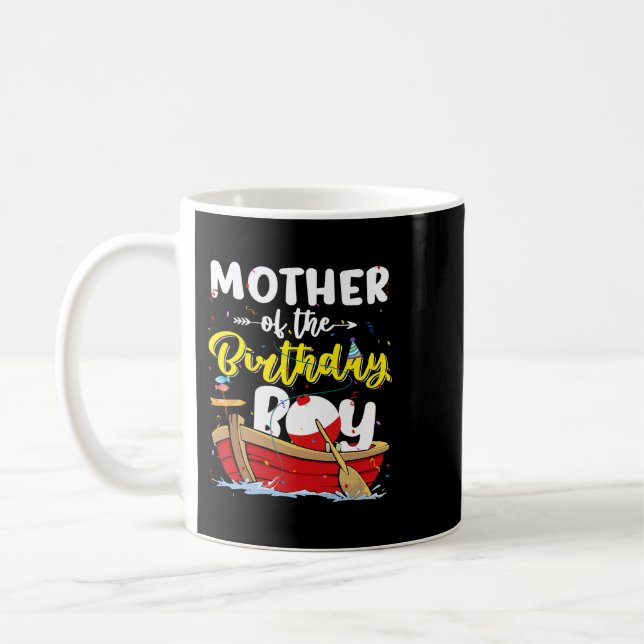 Mug Mère De L'Anniversaire Garçon Pêcheur Famille (Gauche)