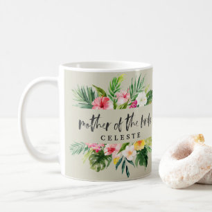 Mug Mère de l'aquarelle de jeune mariée florale