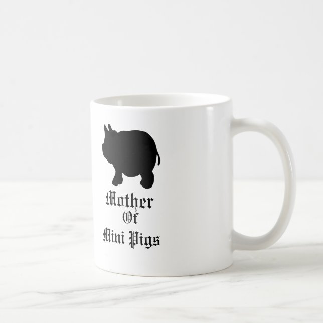 Mug Mère de mini porcs/avec le mini porc noir (Droite)