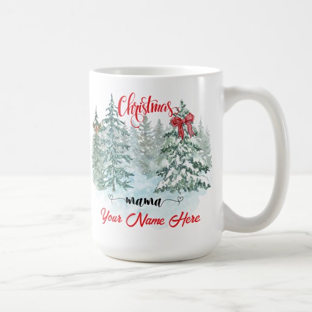 Mug Mère de Noël personnalisée Fête Mère personnalisée (Droite)