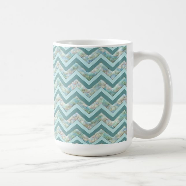 Mug Mère de Pearl Turquoise ZigZag (Droite)