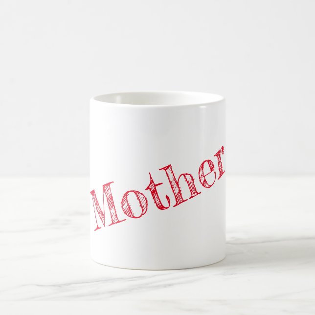 Mug Mère de texte rouge (Centre)