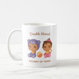 Mug Mère des jumeaux Bébé Fille Ours Jumpsuit
