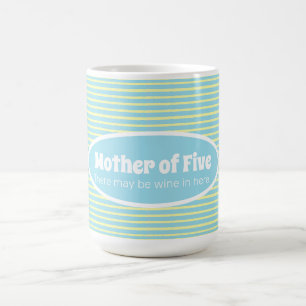 Mug Mère drôle de la grande famille Pastel Stripe pers