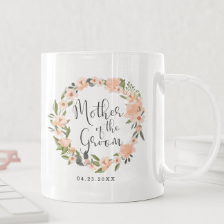 Mug Mère du Marié Couronne de Fleurs Aquarelle Photo