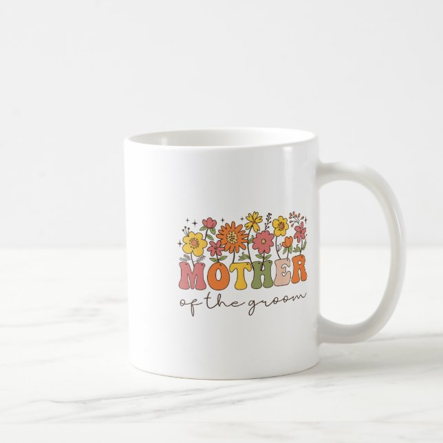 Mug Mère du marié Par floral de fleurs sauvages (Droite)