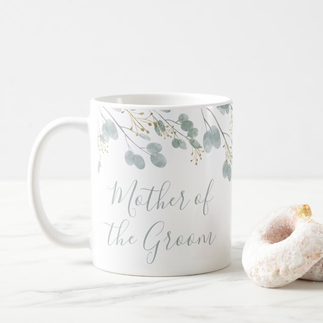 Mug Mère du Marié Rustique Eucalyptus (Avec donut)