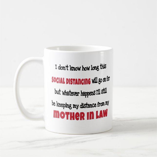 Mug  Mère en droit Distances sociales  (Gauche)