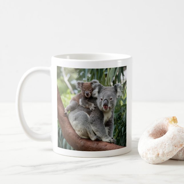 Mug Mère et bébé Ours Koala (Avec donut)