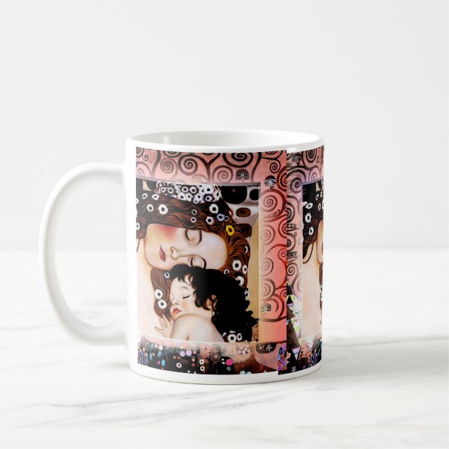 Mug Mère et enfant par le collage de Gustav Klimt (Gauche)
