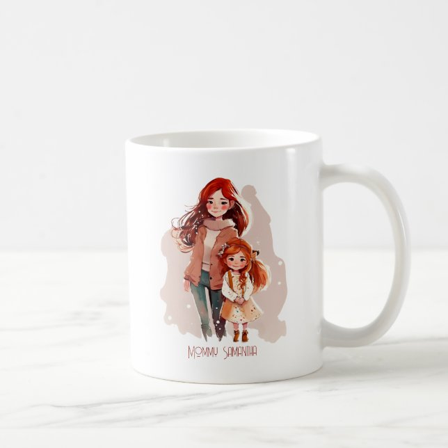 Mug Mère et fille élégante personnalisée (Droite)