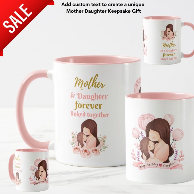 Mug Mère et fille jamais liée Art illustré (Créateur téléchargé)