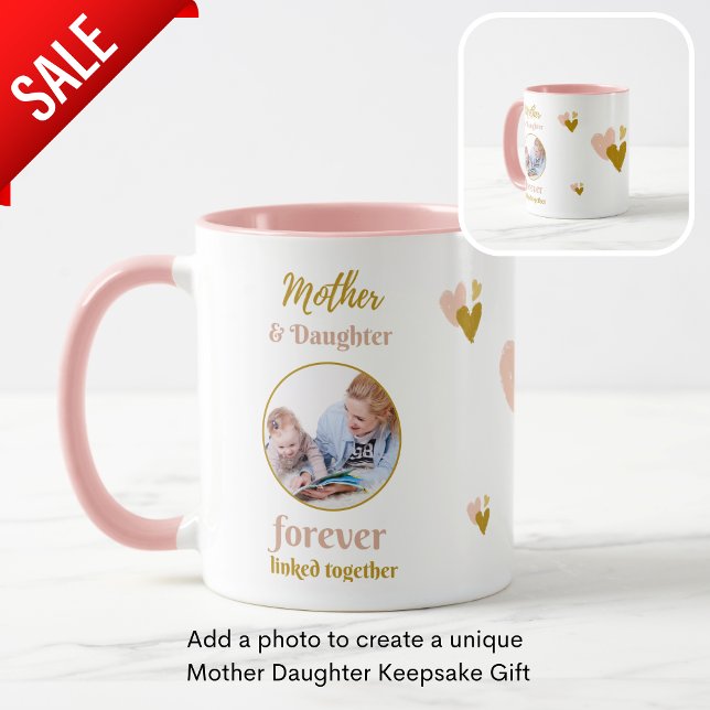 Mug Mère et Fille toujours liée ensemble PHOTO (Créateur téléchargé)
