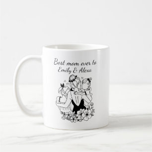 Mug Mère Et Filles Line Art